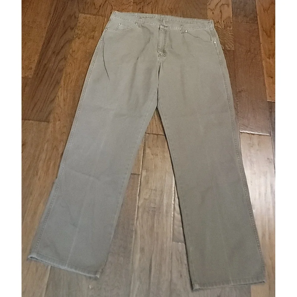 Dickies Men's Brown Loose Fit Canvas Workwear Pants Size 40x33